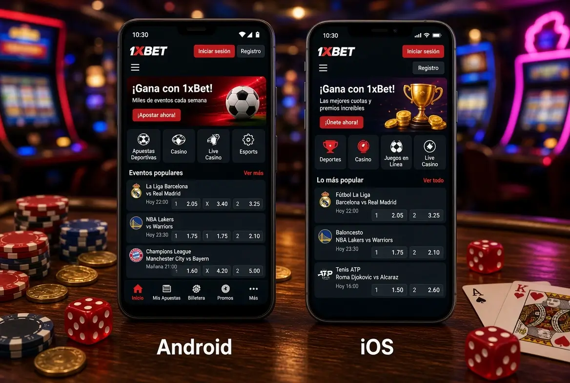 Dos teléfonos con diferentes sistemas operativos